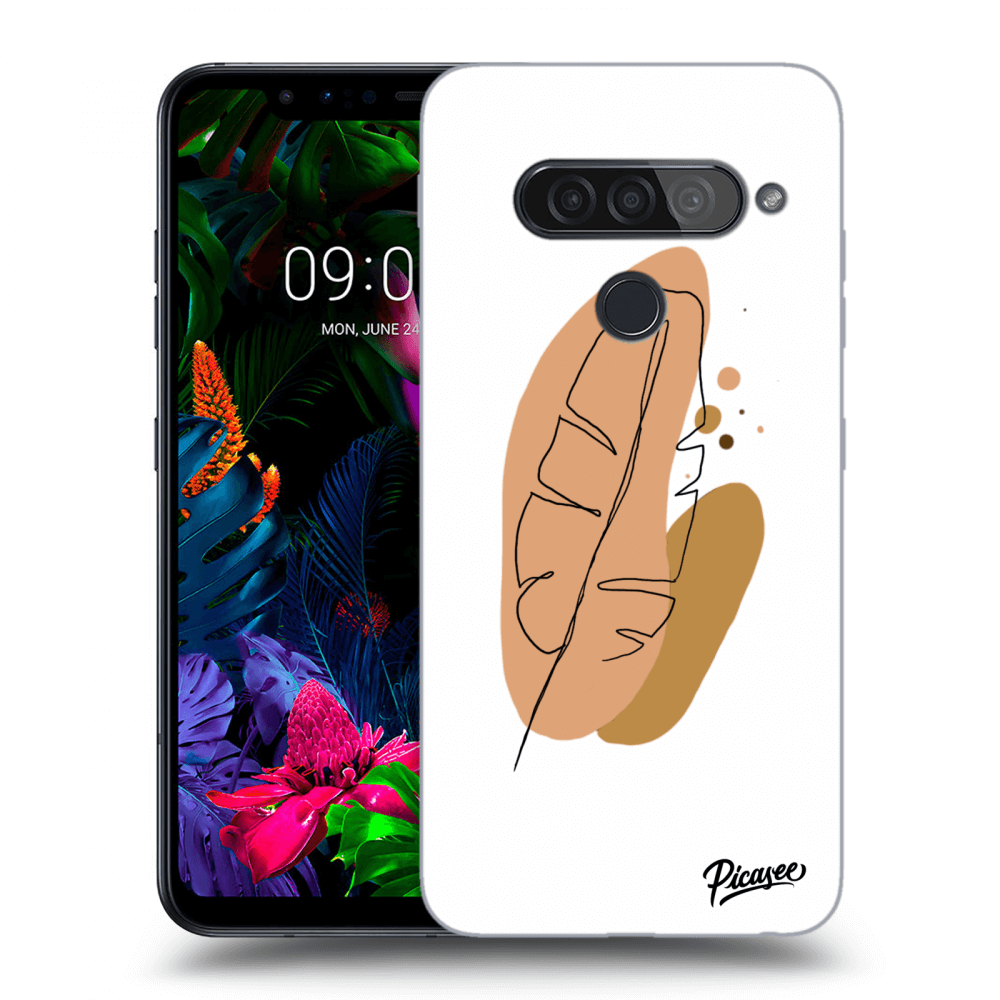 Picasee LG G8s ThinQ Hülle - Transparentes Silikon - Feather brown