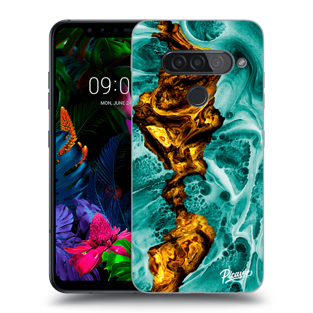 Picasee LG G8s ThinQ Hülle - Transparentes Silikon - Goldsky