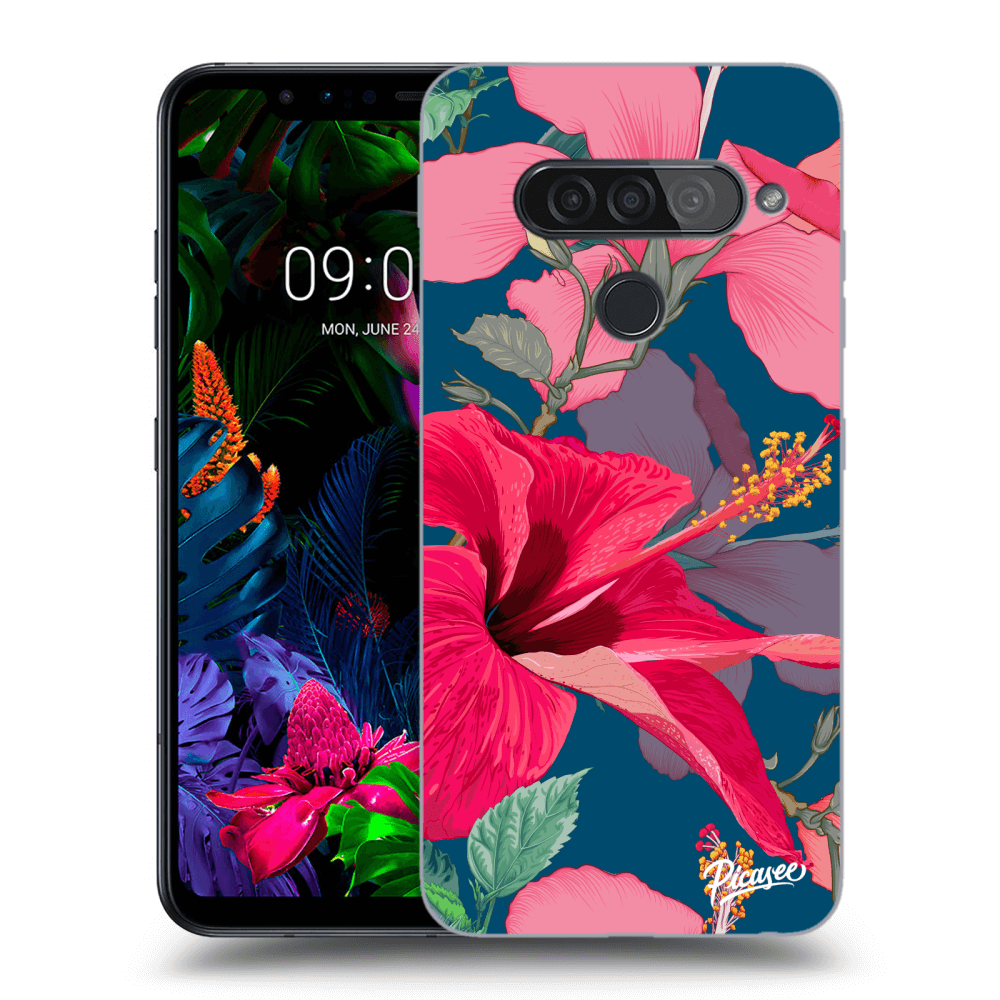 Picasee LG G8s ThinQ Hülle - Transparentes Silikon - Hibiscus