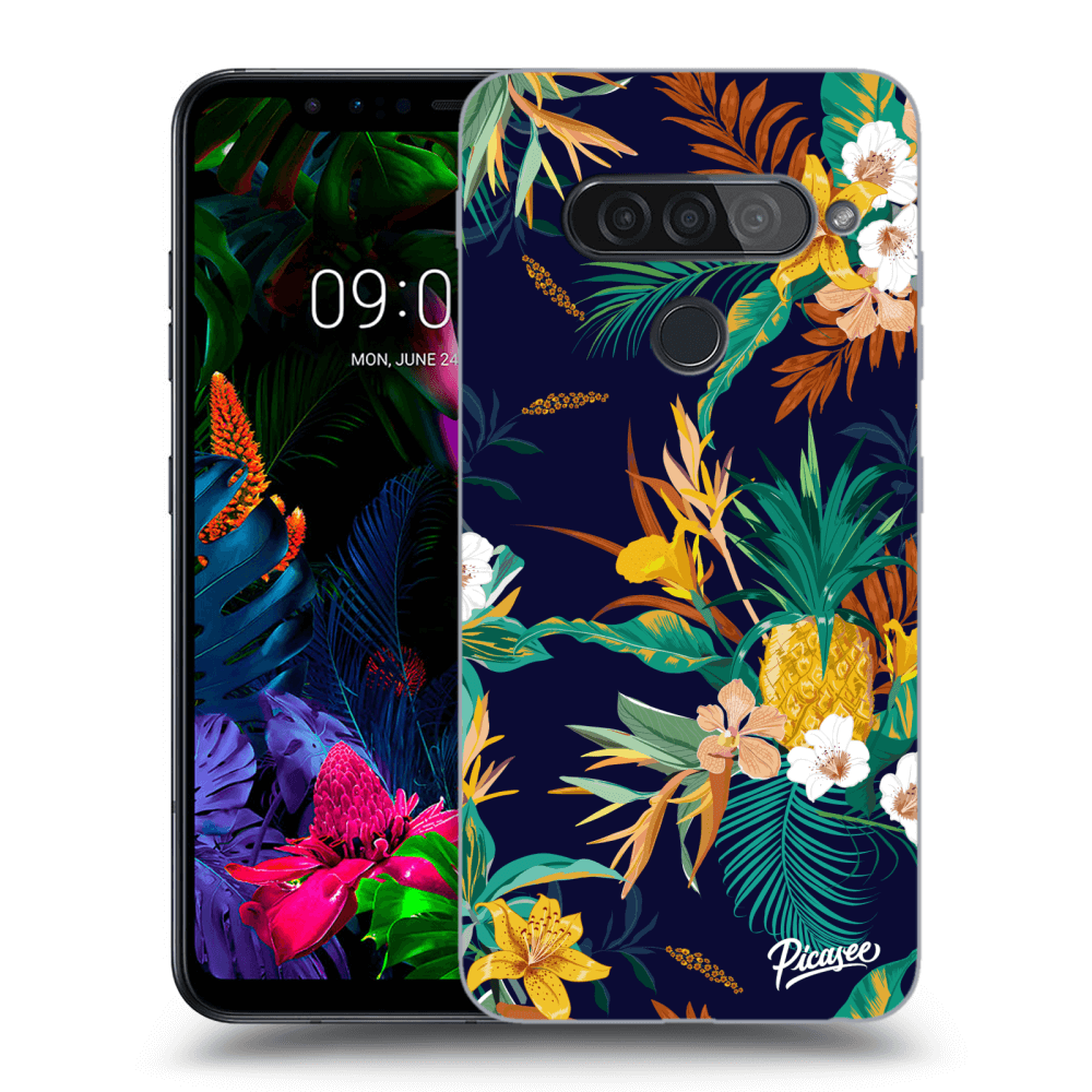 Picasee LG G8s ThinQ Hülle - Transparentes Silikon - Pineapple Color