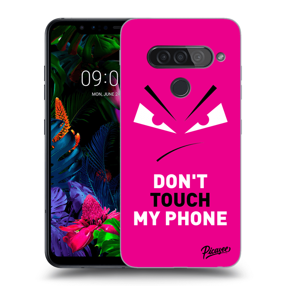 Picasee LG G8s ThinQ Hülle - Transparentes Silikon - Evil Eye - Pink
