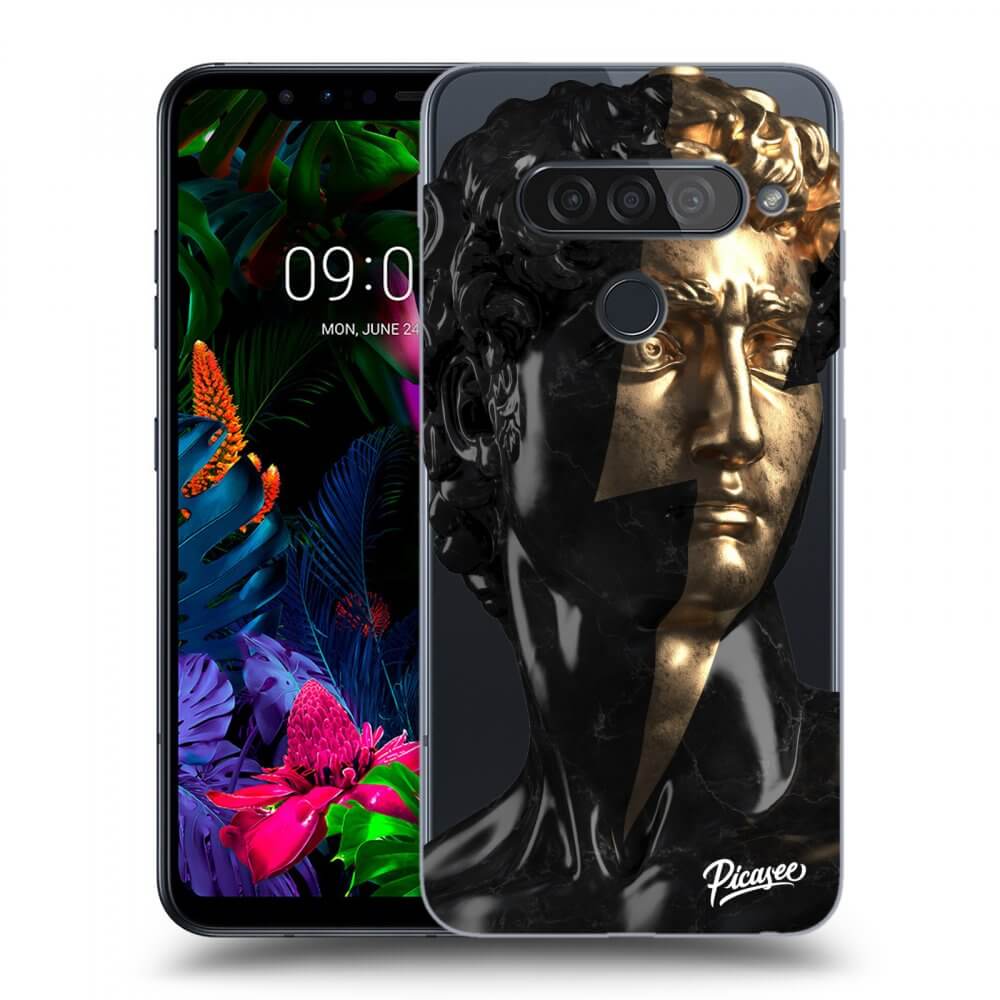 Picasee LG G8s ThinQ Hülle - Transparentes Silikon - Wildfire - Black