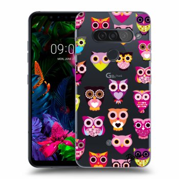 Picasee LG G8s ThinQ Hülle - Transparentes Silikon - Owls