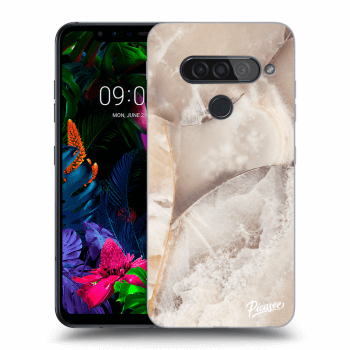 Hülle für LG G8s ThinQ - Cream marble