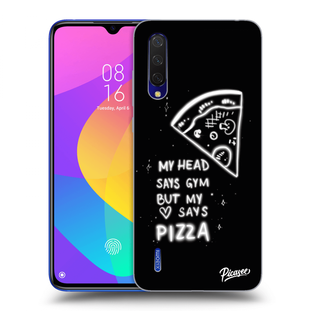 Picasee Xiaomi Mi 9 Lite Hülle - Schwarzes Silikon - Pizza