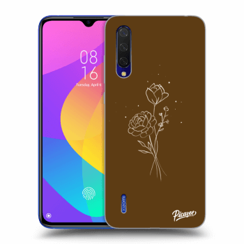 Hülle für Xiaomi Mi 9 Lite - Brown flowers