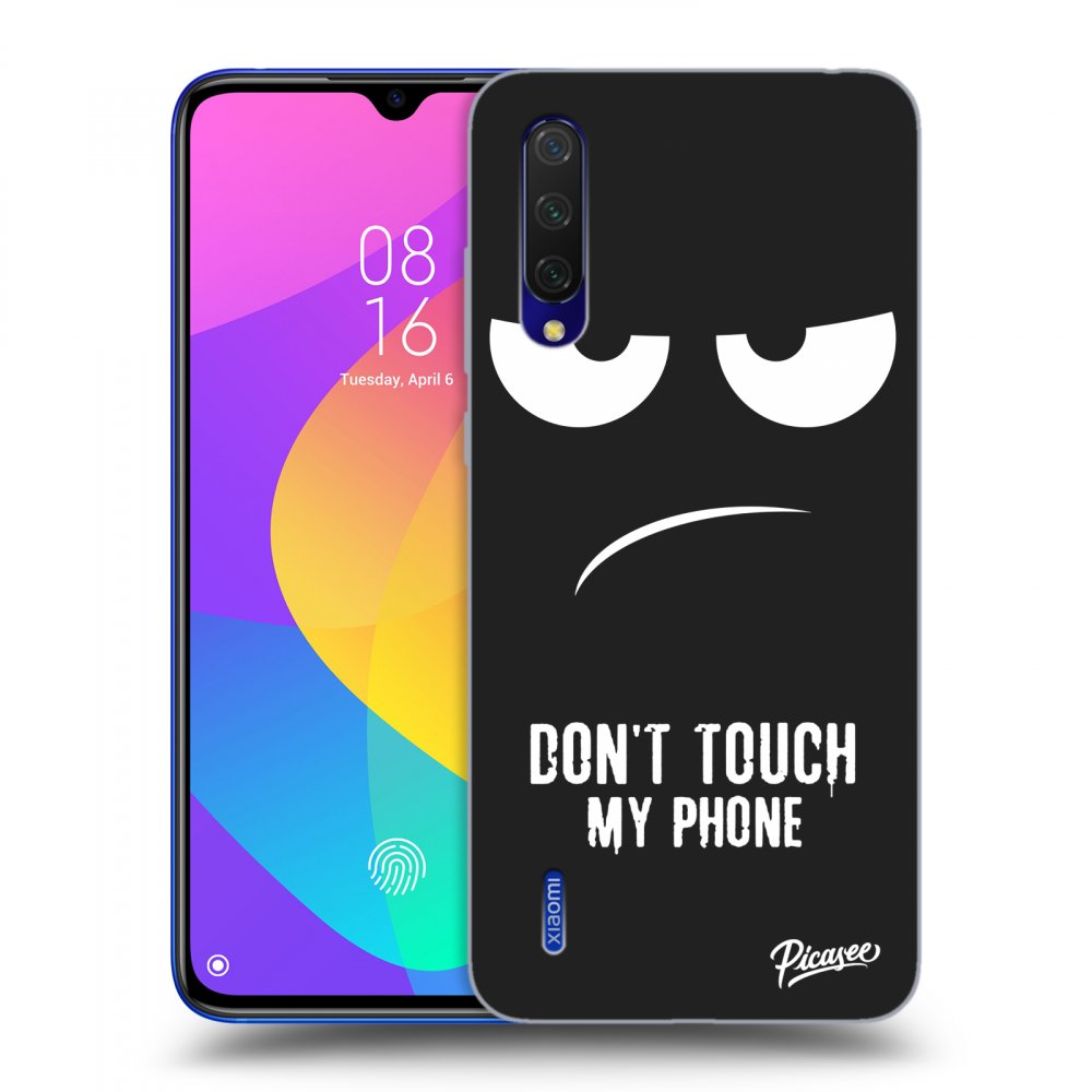 Picasee Xiaomi Mi 9 Lite Hülle - Schwarzes Silikon - Don't Touch My Phone
