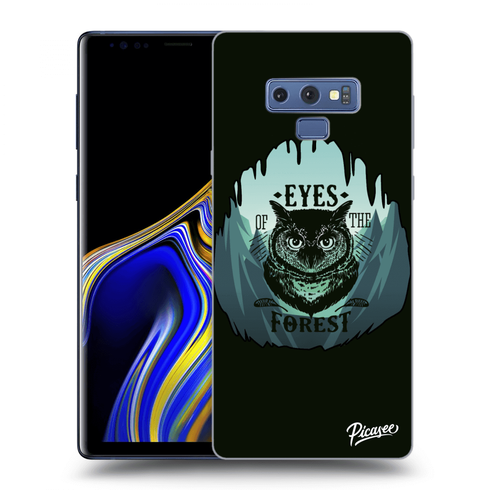 Picasee Samsung Galaxy Note 9 N960F Hülle - Schwarzes Silikon - Forest owl