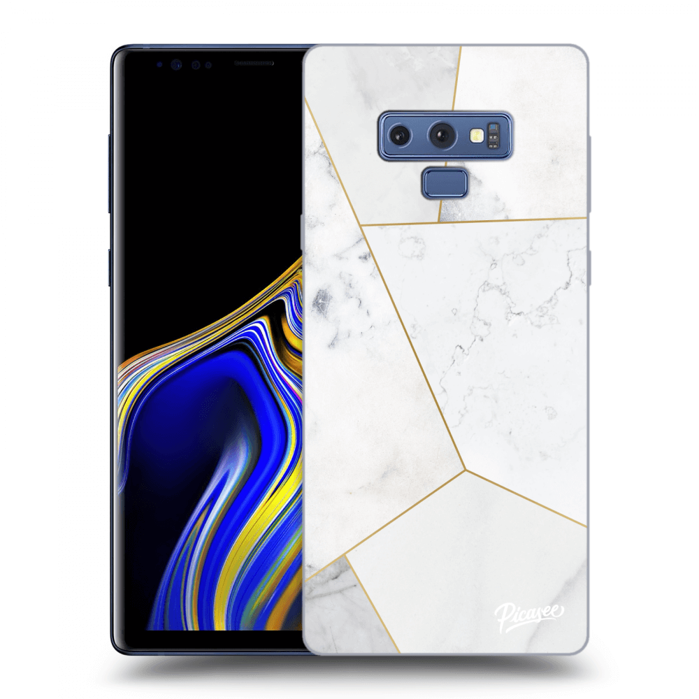 Picasee Samsung Galaxy Note 9 N960F Hülle - Schwarzes Silikon - White tile