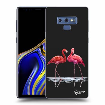 Picasee Samsung Galaxy Note 9 N960F Hülle - Schwarzes Silikon - Flamingos couple