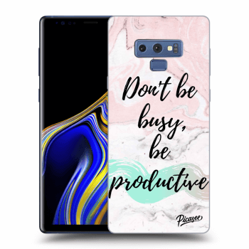 Picasee Samsung Galaxy Note 9 N960F Hülle - Schwarzes Silikon - Don't be busy, be productive