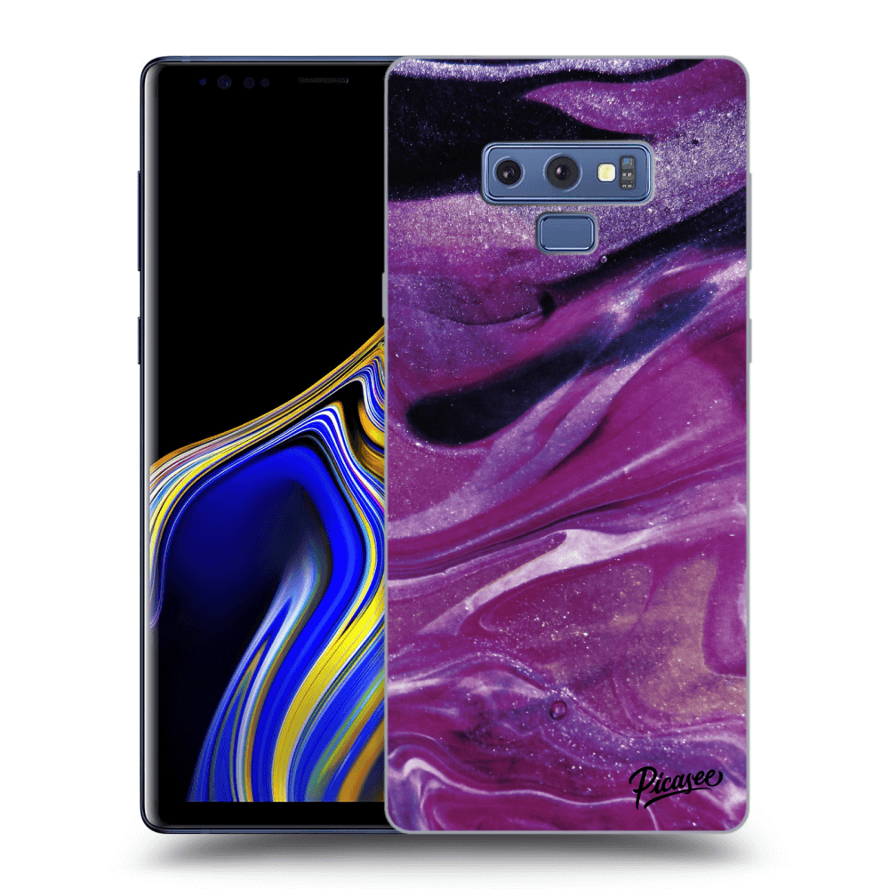 Picasee Samsung Galaxy Note 9 N960F Hülle - Schwarzes Silikon - Purple glitter
