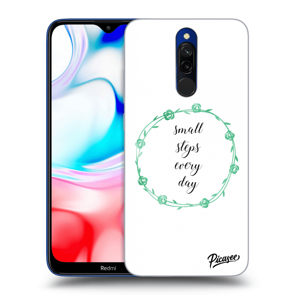 Picasee Xiaomi Redmi 8 Hülle - Transparentes Silikon - Small steps every day