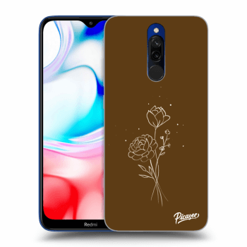 Hülle für Xiaomi Redmi 8 - Brown flowers