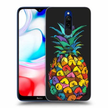 Picasee Xiaomi Redmi 8 Hülle - Schwarzes Silikon - Pineapple