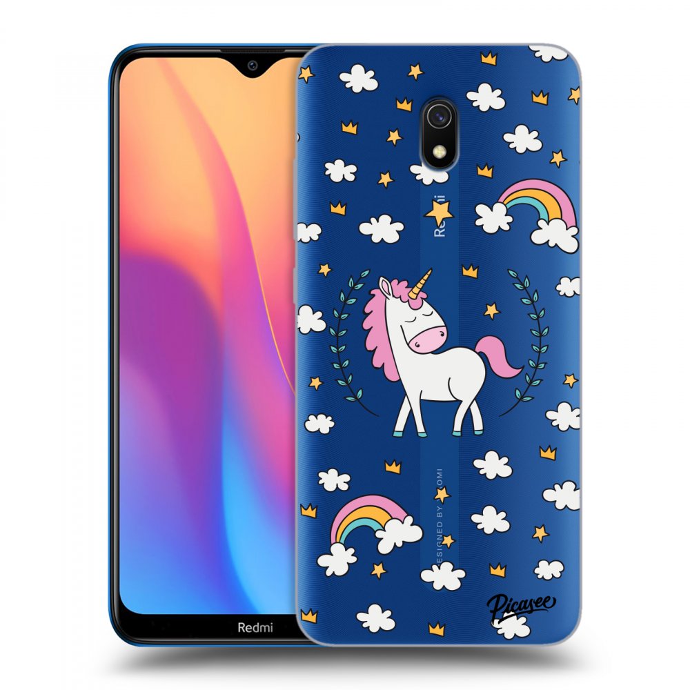Picasee Xiaomi Redmi 8A Hülle - Transparentes Silikon - Unicorn star heaven