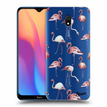 Picasee Xiaomi Redmi 8A Hülle - Transparentes Silikon - Flamingos