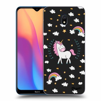 Picasee Xiaomi Redmi 8A Hülle - Schwarzes Silikon - Unicorn star heaven