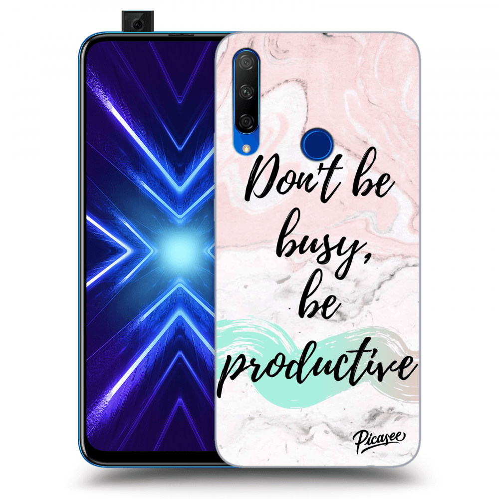 Picasee Honor 9X Hülle - Transparentes Silikon - Don't be busy, be productive