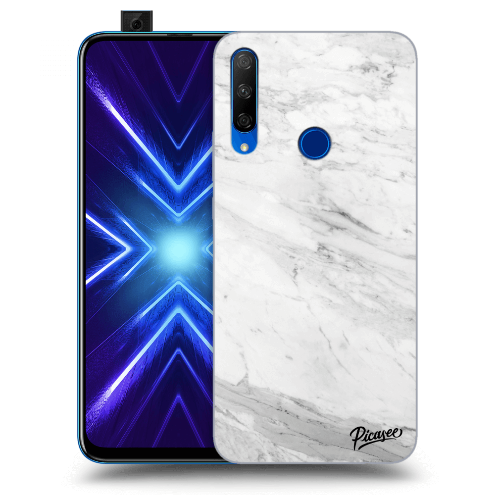 Picasee Honor 9X Hülle - Transparentes Silikon - White marble