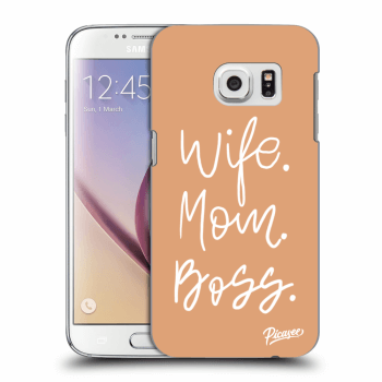 Picasee Samsung Galaxy S7 G930F Hülle - Transparentes Silikon - Boss Mama