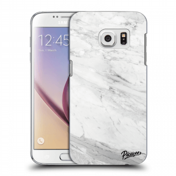 Picasee Samsung Galaxy S7 G930F Hülle - Transparentes Silikon - White marble