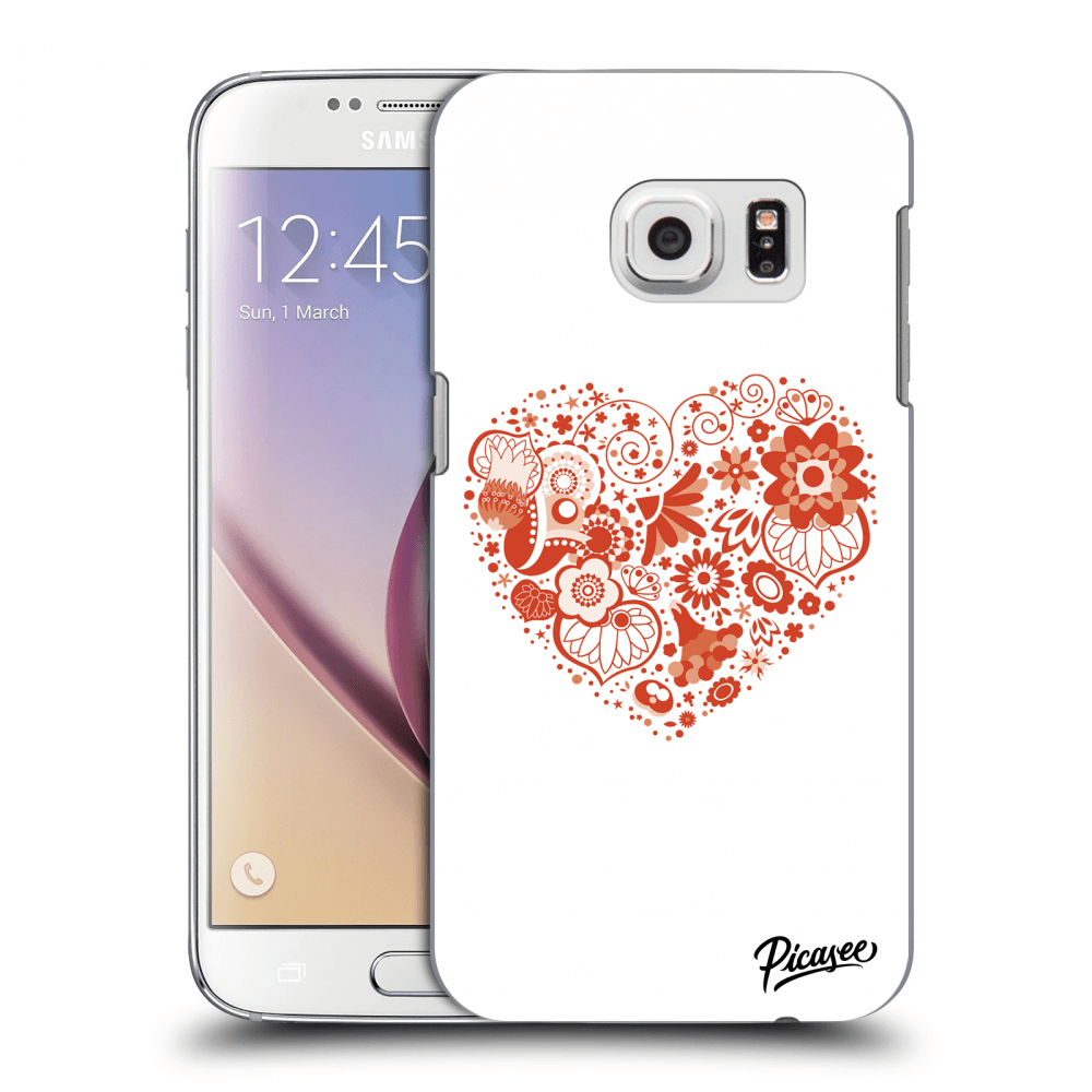 Picasee Samsung Galaxy S7 G930F Hülle - Transparentes Silikon - Big heart