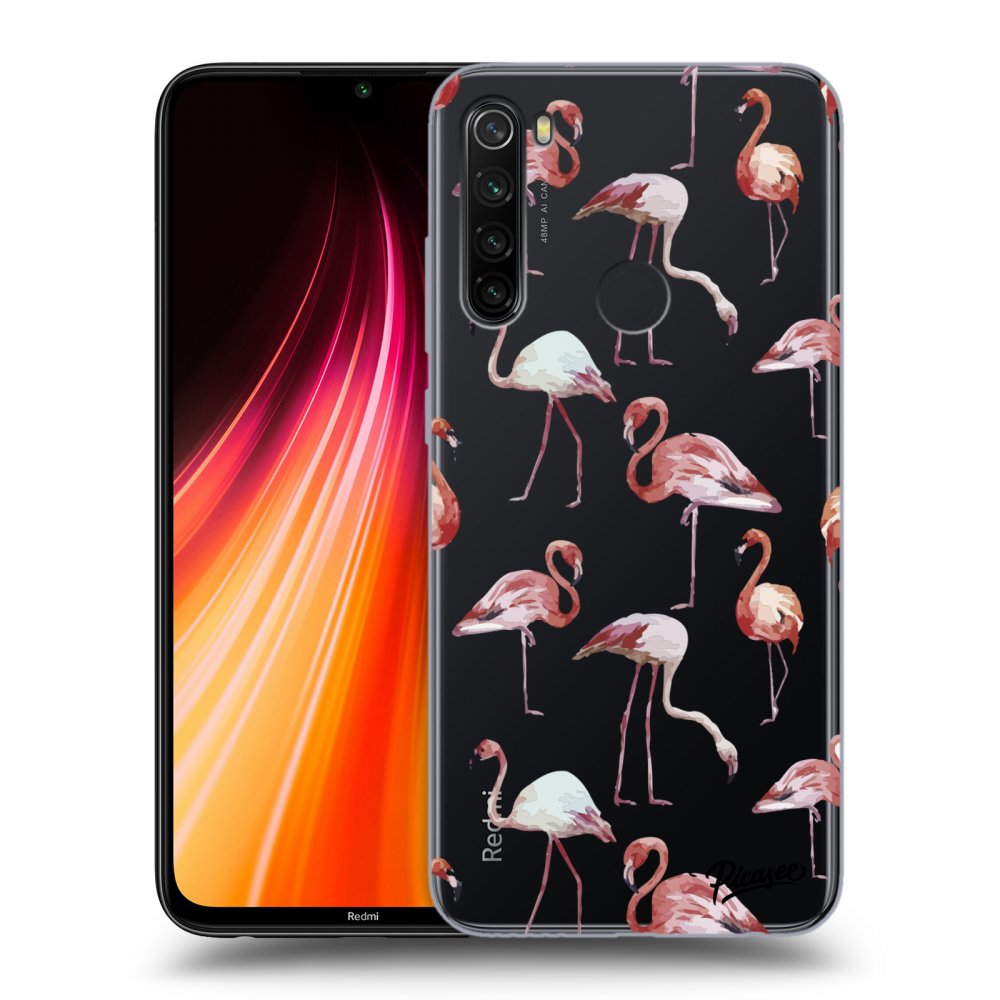 Picasee Xiaomi Redmi Note 8T Hülle - Transparentes Silikon - Flamingos