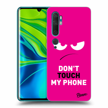 Picasee Xiaomi Mi Note 10 (Pro) Hülle - Schwarzes Silikon - Angry Eyes - Pink