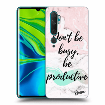 Picasee Xiaomi Mi Note 10 (Pro) Hülle - Transparentes Silikon - Don't be busy, be productive
