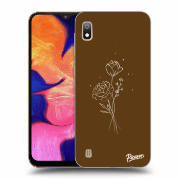 Hülle für Samsung Galaxy A10 A105F - Brown flowers