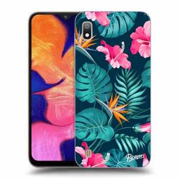 Hülle für Samsung Galaxy A10 A105F - Pink Monstera