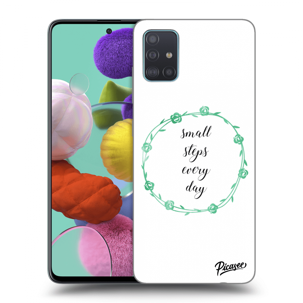 Picasee Samsung Galaxy A51 A515F Hülle - Transparentes Silikon - Small steps every day