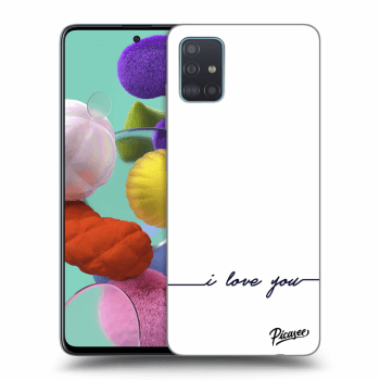 Picasee Samsung Galaxy A51 A515F Hülle - Transparentes Silikon - I love you