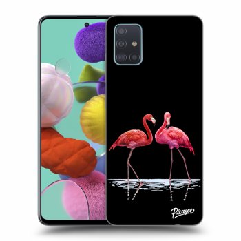 Picasee ULTIMATE CASE für Samsung Galaxy A51 A515F - Flamingos couple
