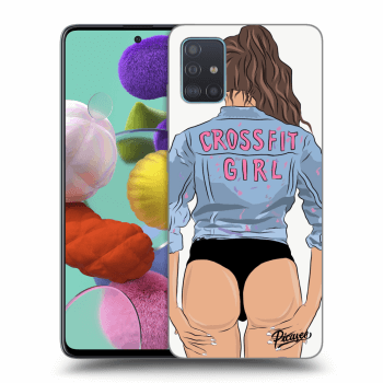 Picasee Samsung Galaxy A51 A515F Hülle - Transparentes Silikon - Crossfit girl - nickynellow