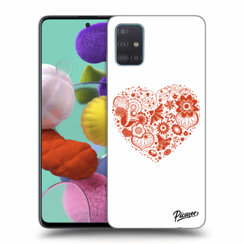 Picasee Samsung Galaxy A51 A515F Hülle - Transparentes Silikon - Big heart