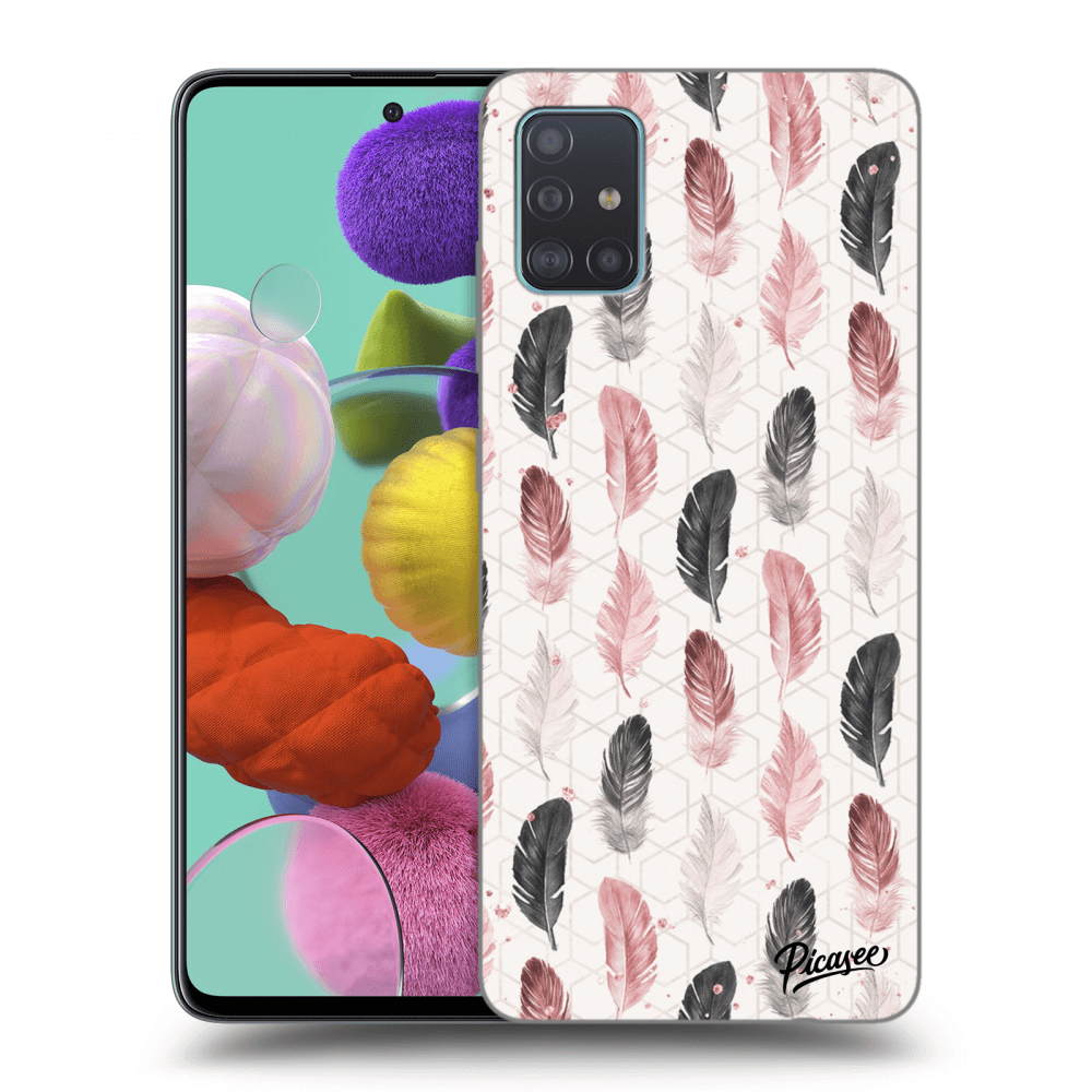 Picasee Samsung Galaxy A51 A515F Hülle - Transparentes Silikon - Feather 2
