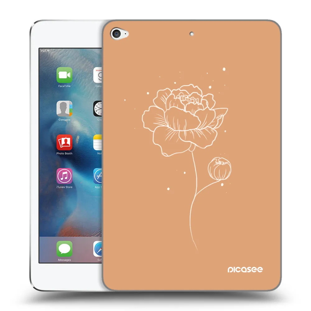 Picasee transparente Silikonhülle für Apple iPad mini 4 - Peonies