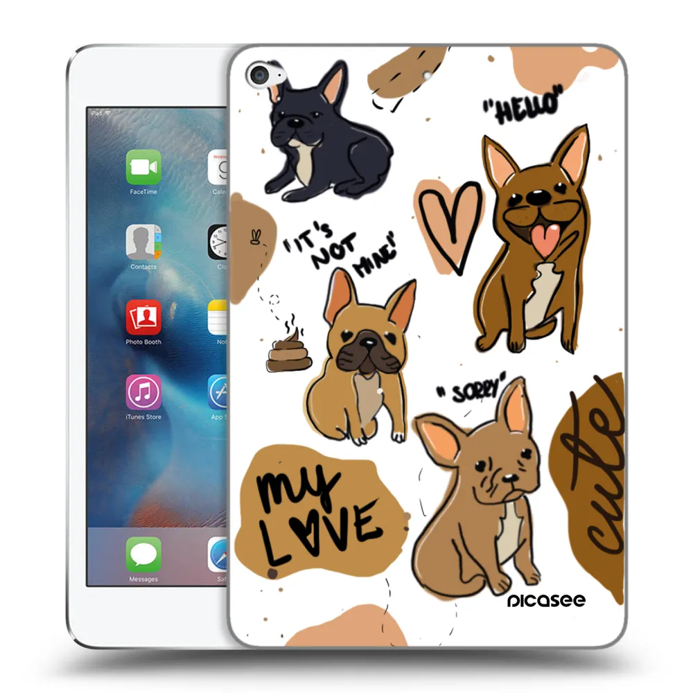 Picasee transparente Silikonhülle für Apple iPad mini 4 - Frenchies