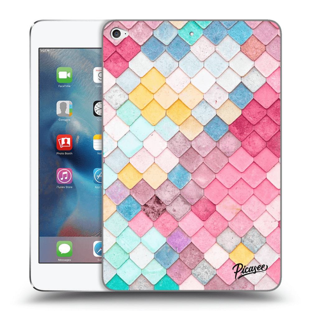 Picasee transparente Silikonhülle für Apple iPad mini 4 - Colorful roof