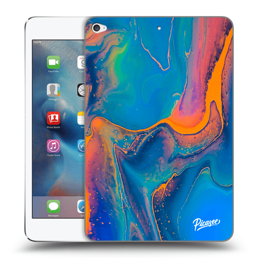 Picasee transparente Silikonhülle für Apple iPad mini 4 - Rainbow