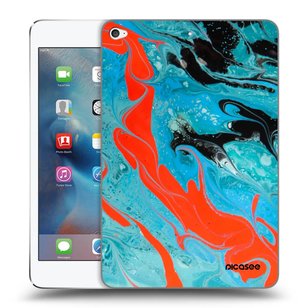 Picasee transparente Silikonhülle für Apple iPad mini 4 - Blue Magma