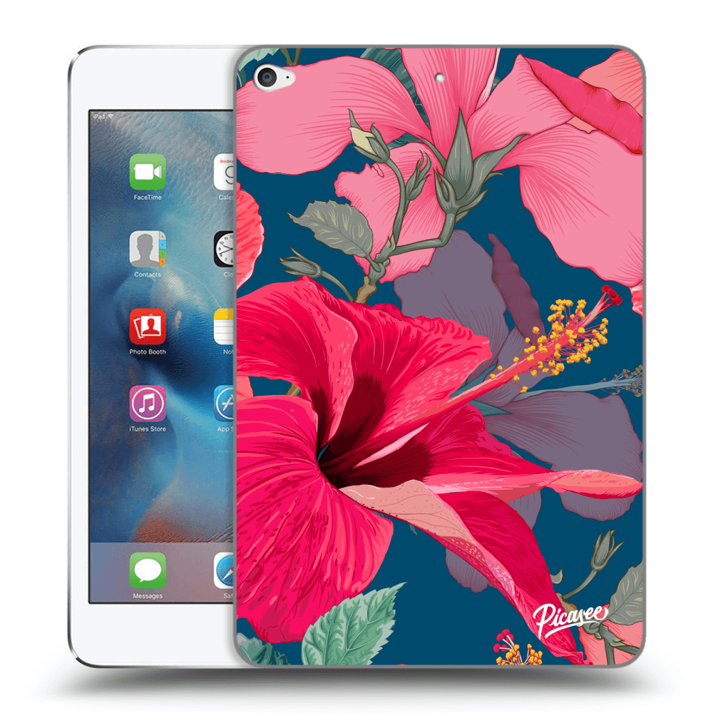 Picasee transparente Silikonhülle für Apple iPad mini 4 - Hibiscus