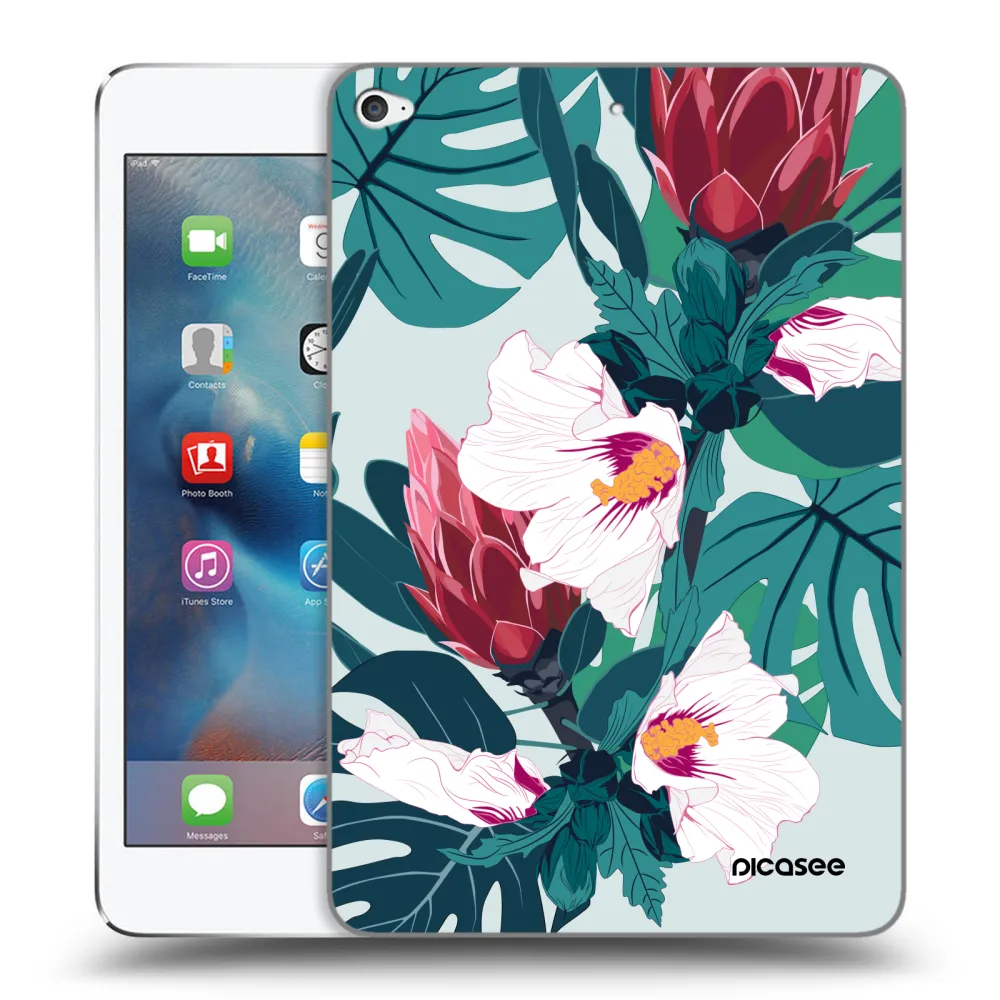 Picasee transparente Silikonhülle für Apple iPad mini 4 - Rhododendron