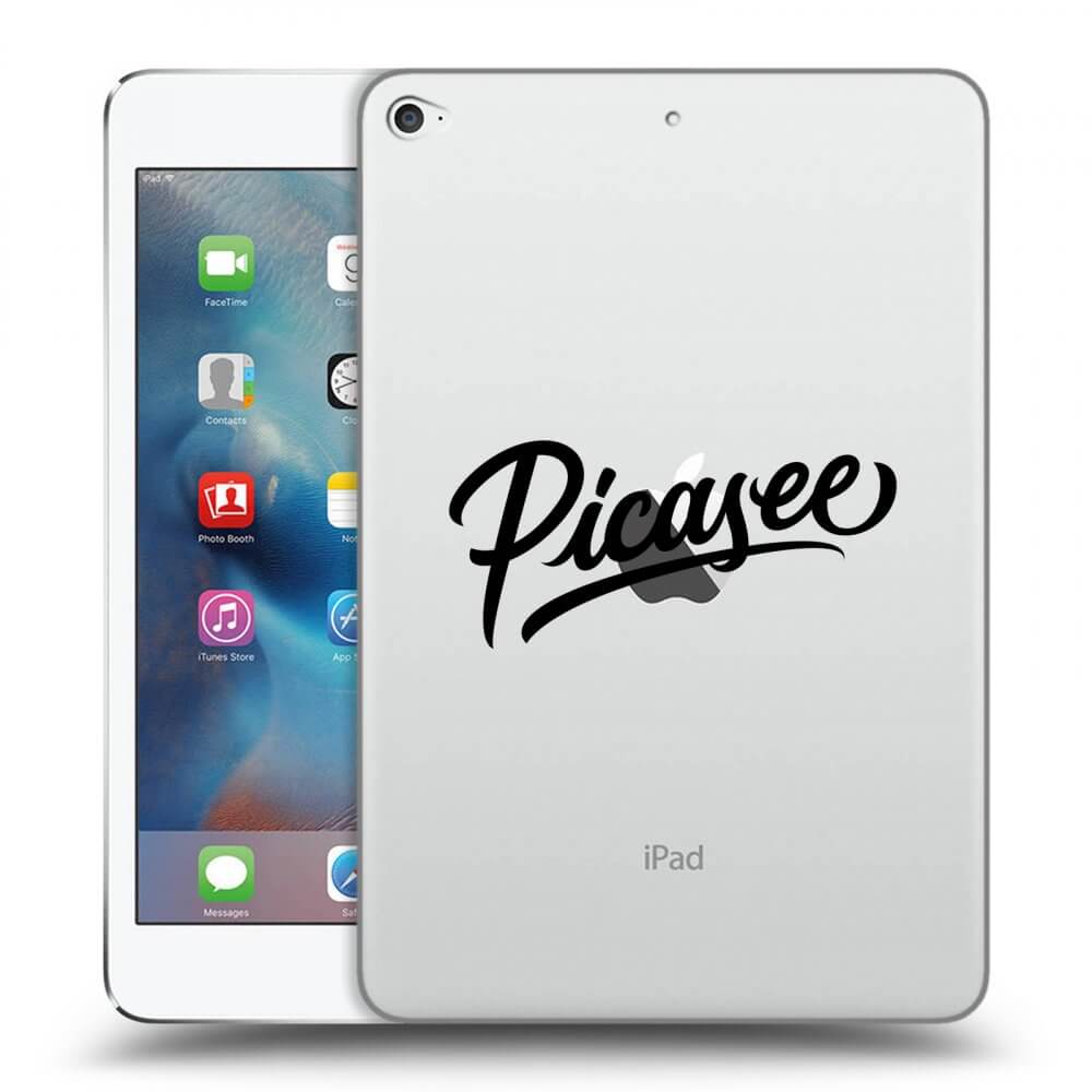 Picasee transparente Silikonhülle für Apple iPad mini 4 - Picasee - old logo - black