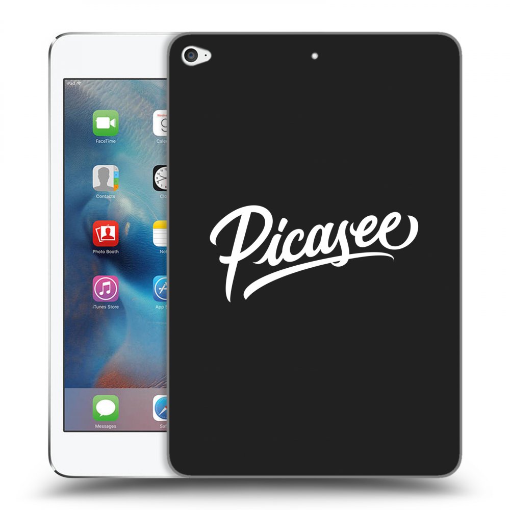 Picasee Schwarze Silikonhülle für Apple iPad mini 4 - Picasee - old logo - white