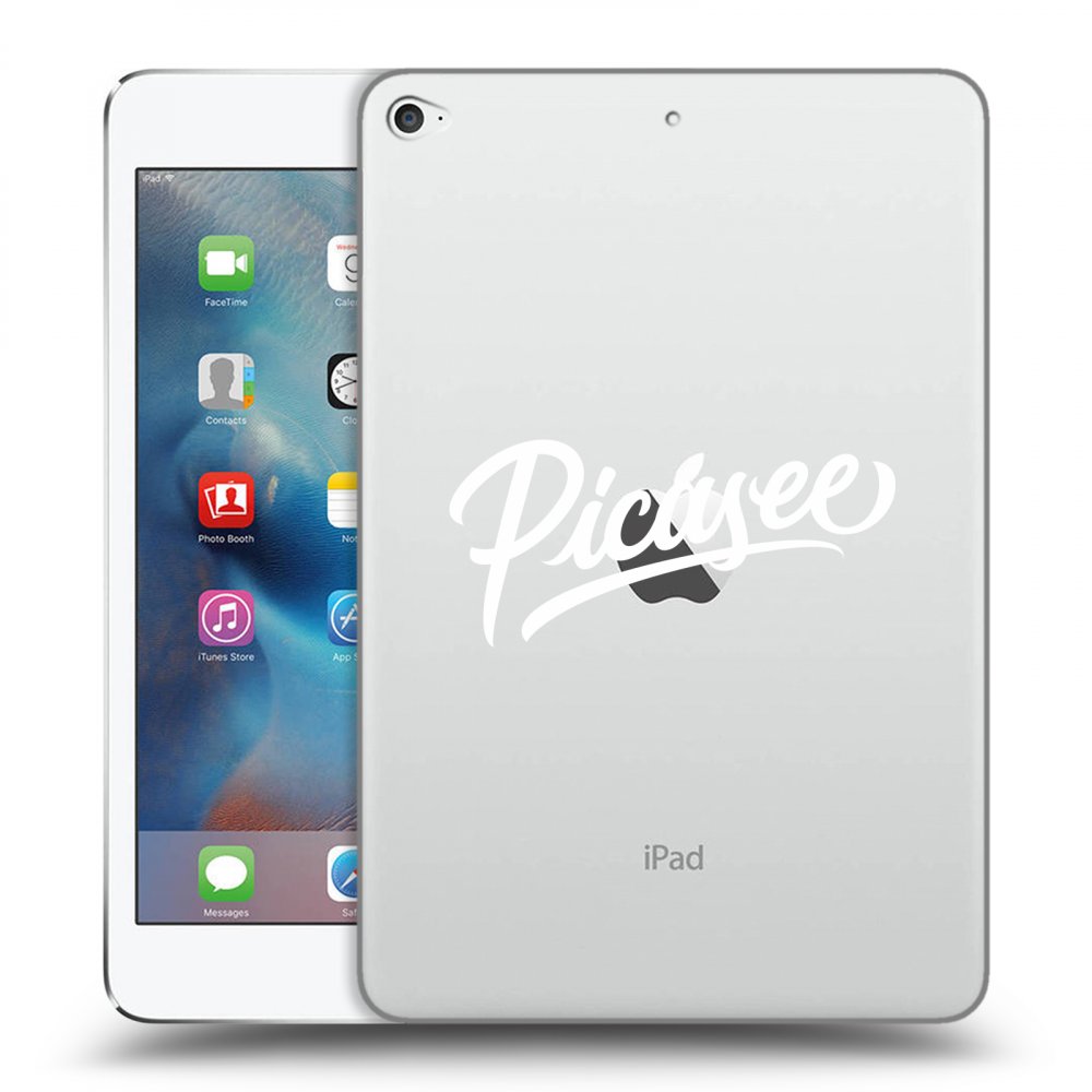 Picasee transparente Silikonhülle für Apple iPad mini 4 - Picasee - old logo - white