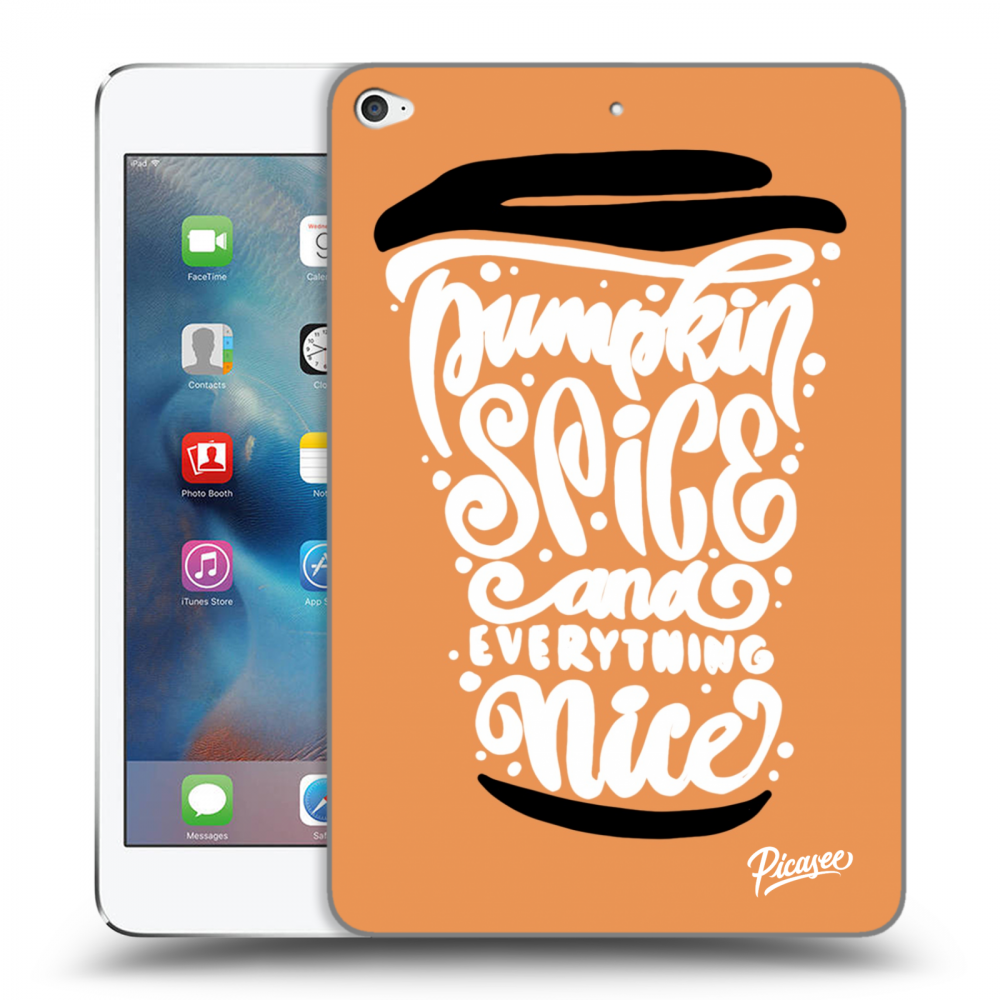 Picasee transparente Silikonhülle für Apple iPad mini 4 - Pumpkin coffee