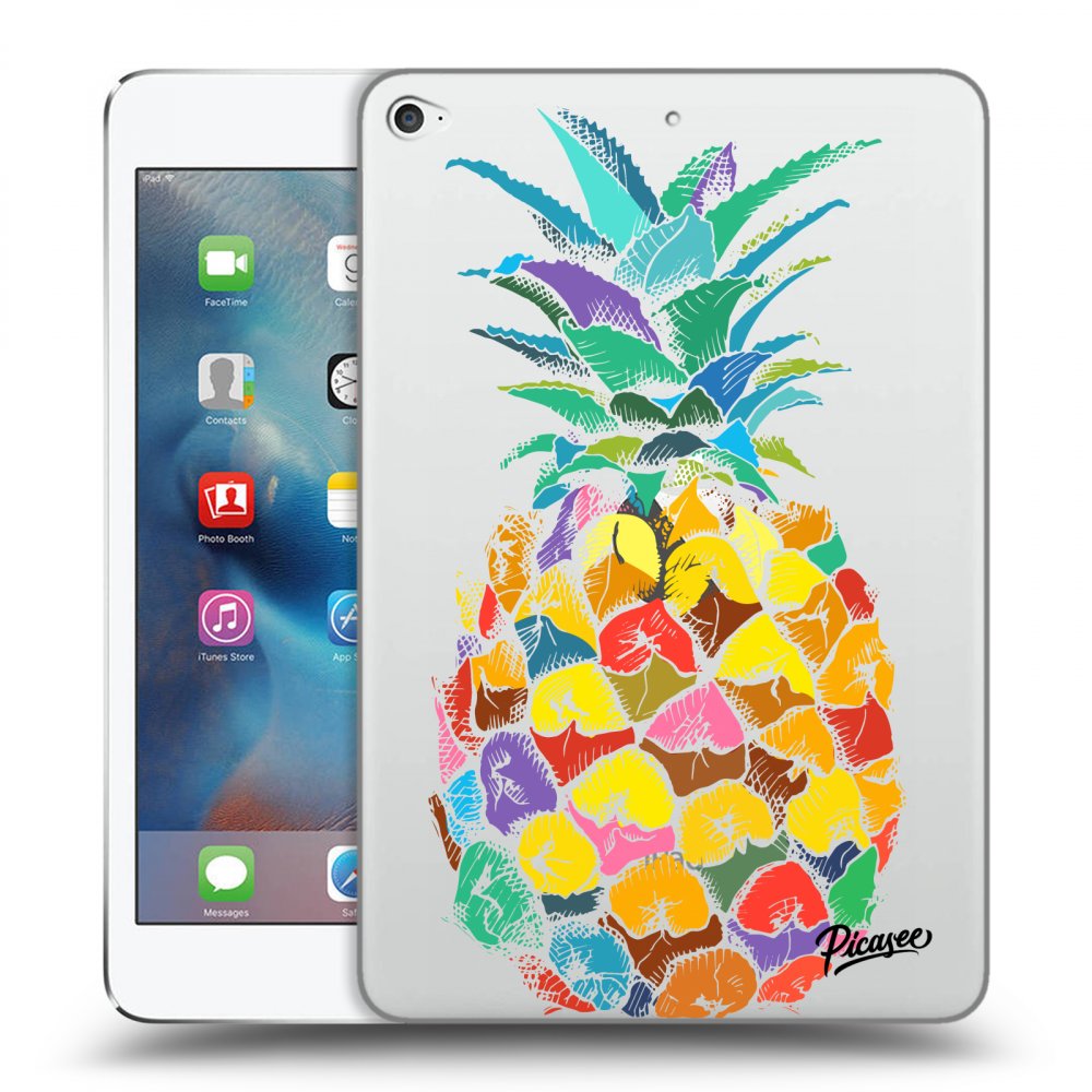 Picasee transparente Silikonhülle für Apple iPad mini 4 - Pineapple